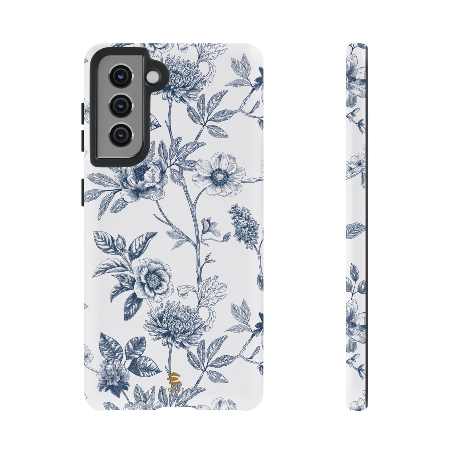 Floral Line Art Tough Phone Case Samsung