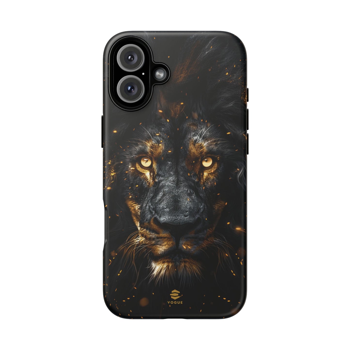 Funda para iPhone con diseño de león negro