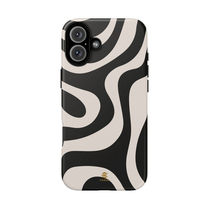 Black Swirl iPhone Tough Case