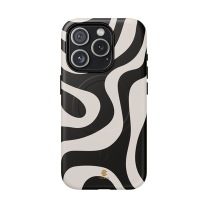 Black Swirl MagSafe iPhone Case