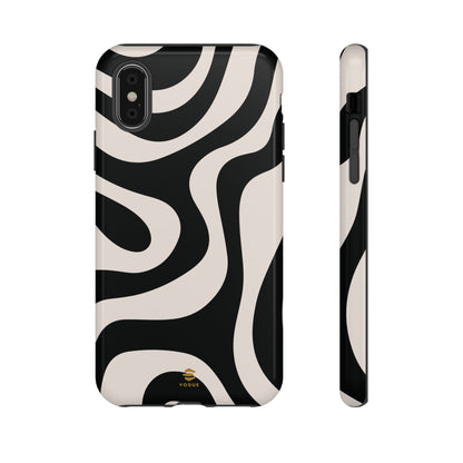 Black Swirl iPhone Tough Case