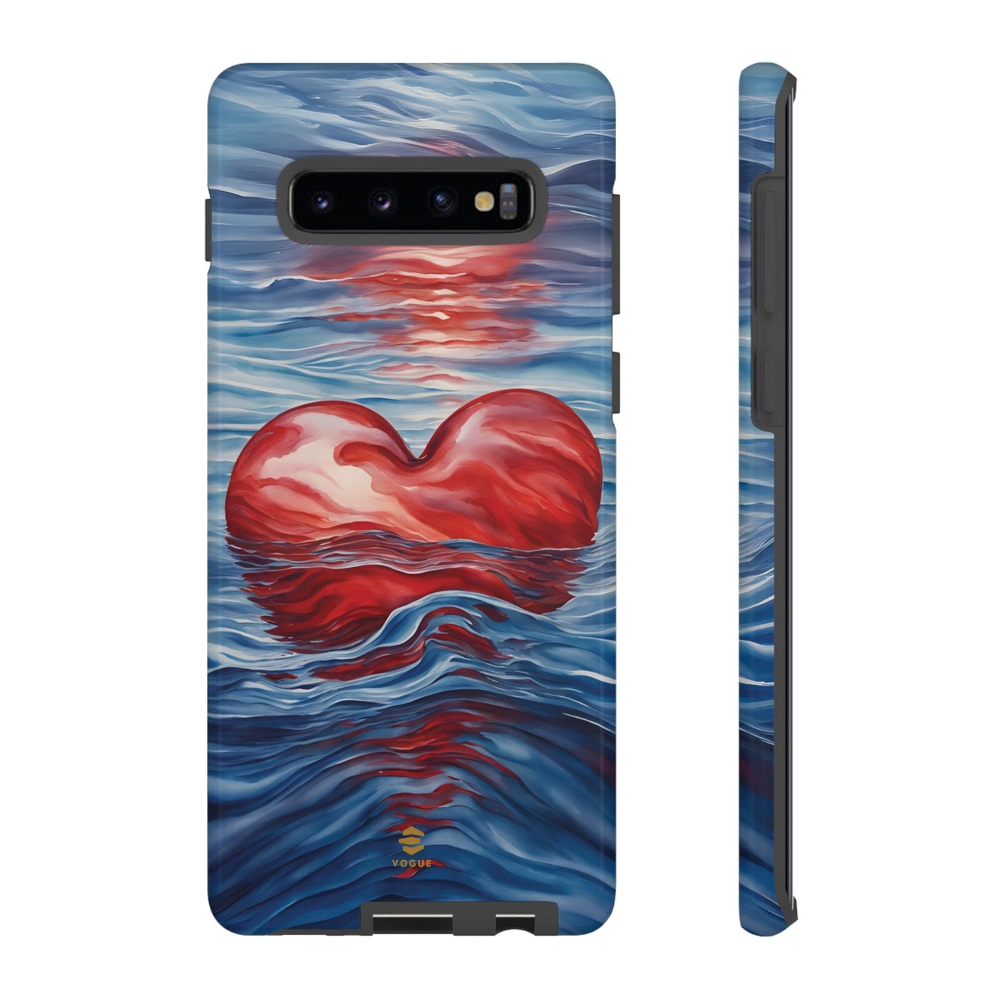 Deep devotion Red Heart Samsung Tough Case red and blue Durable protective Cover