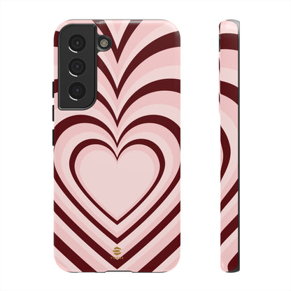 Burgundy Hearts Design - Phone Case, Love, Valentine's Day Gift for Her Samsung Galaxy