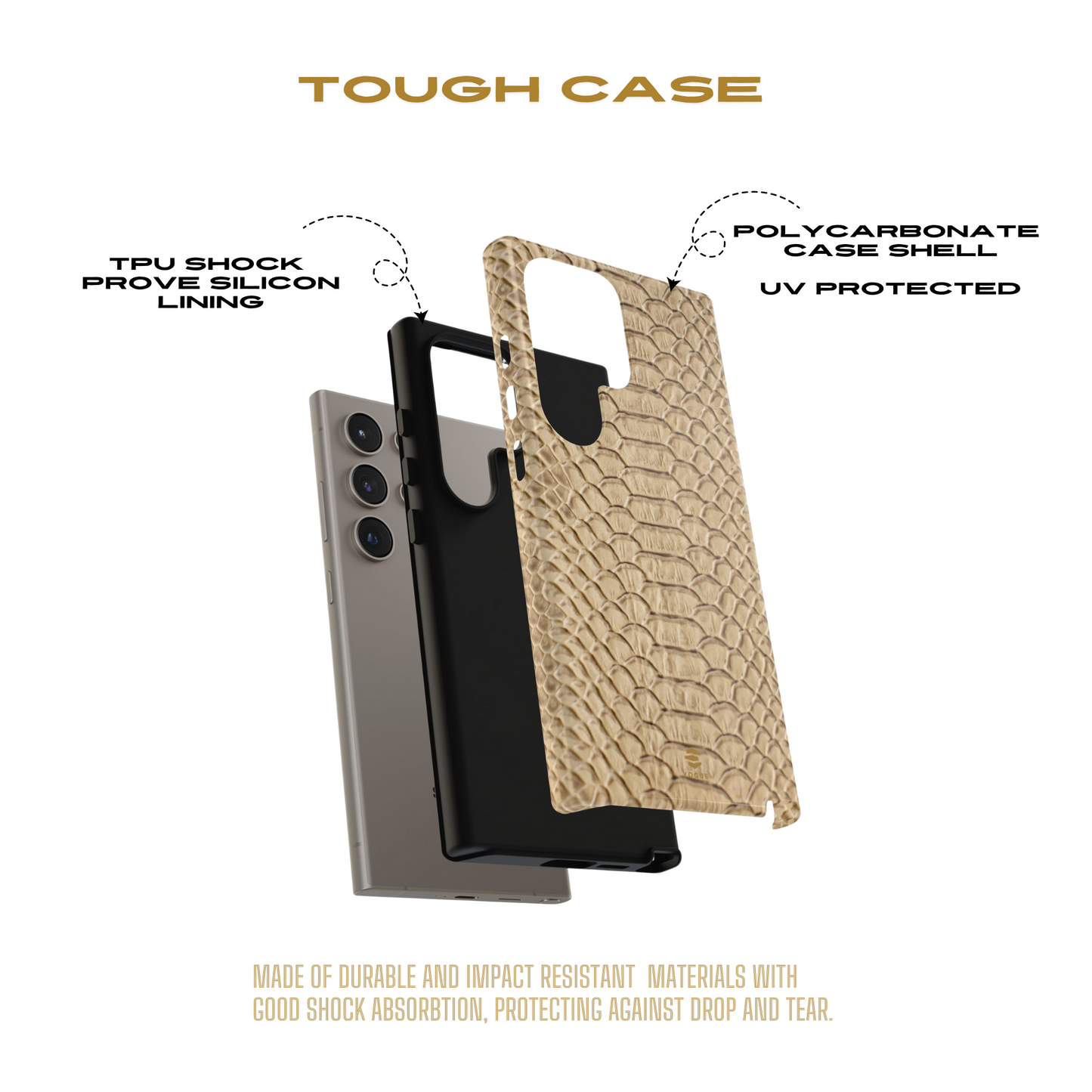 Funda Samsung con diseño de piel de serpiente