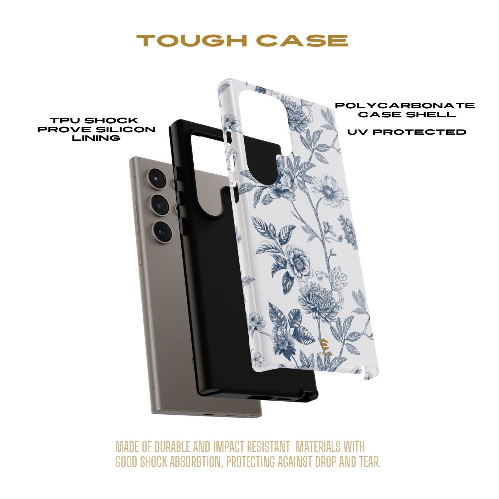 Floral Line Art Tough Phone Case Samsung