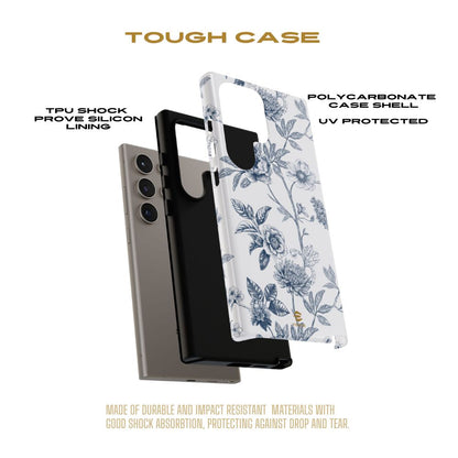 Floral Line Art Tough Phone Case Samsung