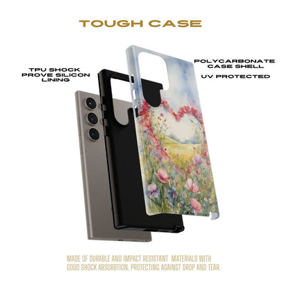 Flower heart Tough Phone Case for Samsung