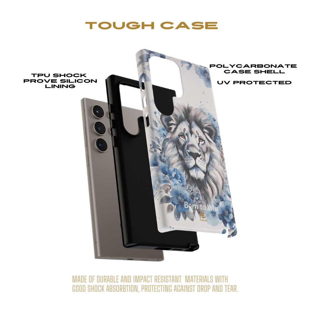 Lion Born to Win Samsung Galaxy Tough Phone Case