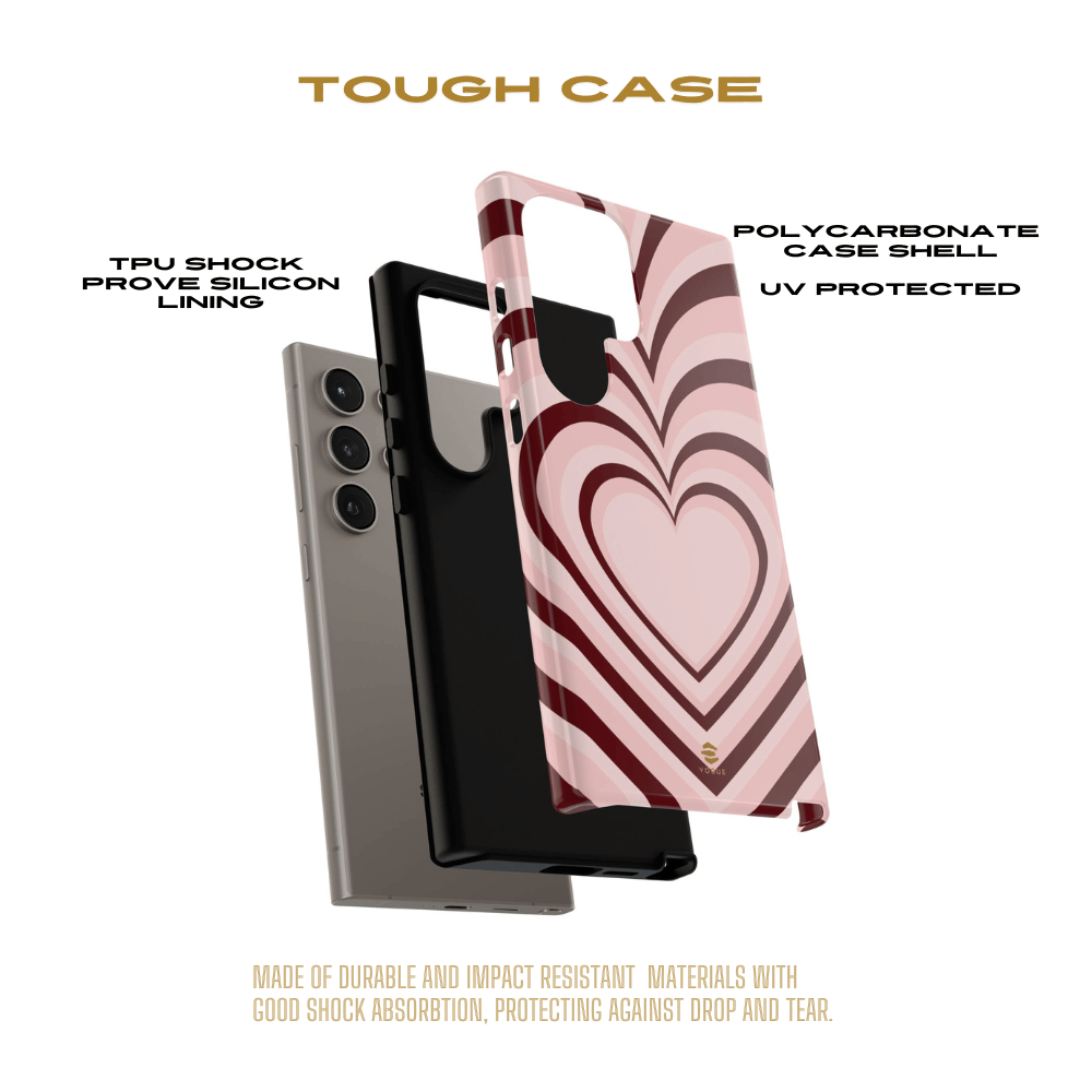 Burgundy Hearts Design - Phone Case, Love, Valentine's Day Gift for Her Samsung Galaxy