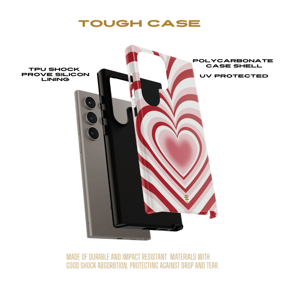 Red Hearts Design - Phone Case, Love, Valentine's Day Gift for Her