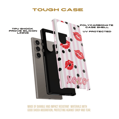 Berry Kiss Phone Case Valentine's day gift for her Samsung Galaxy Tough Case