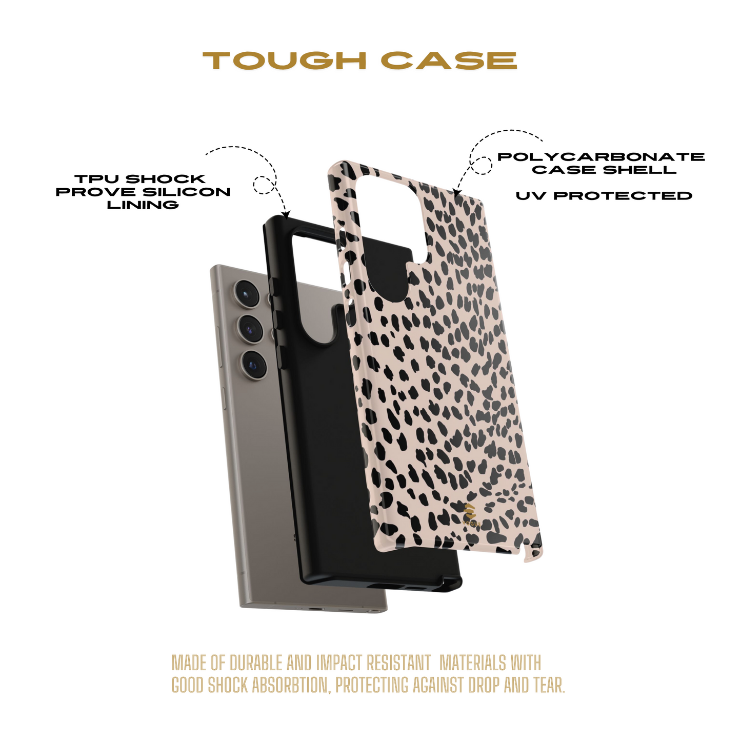 Beige Animal Print Samsung Tough Case