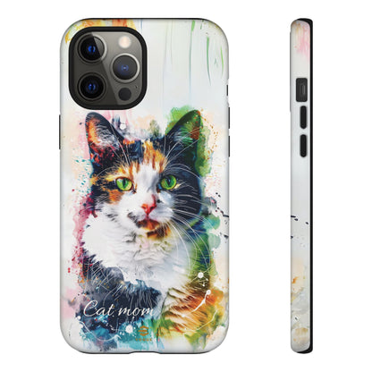 Custom Cat Mom iPhone Tough Case