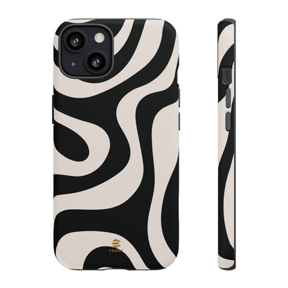 Black Swirl iPhone Tough Case