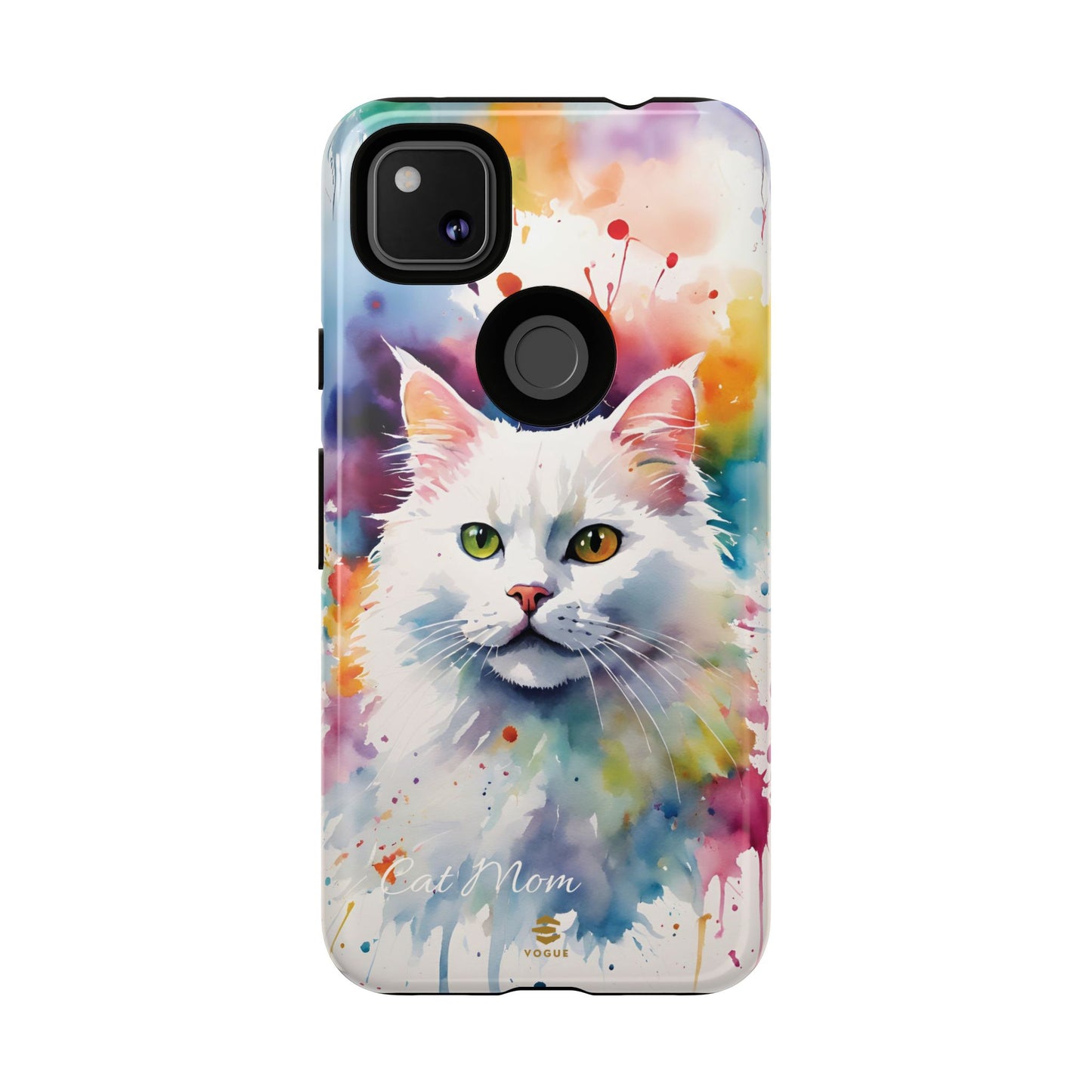 Custom White Cat Google Pixel Tough Phone Case