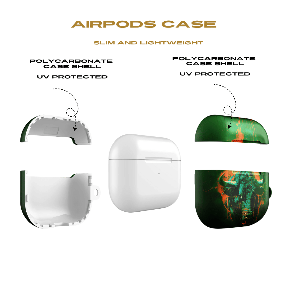 Green Bull AirPod Case