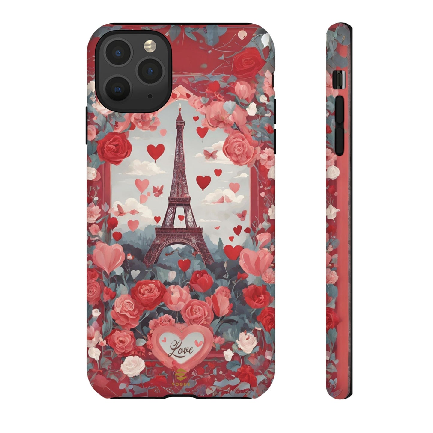 Hearts in Paris Phone Case Valentine's Day Gift for Her