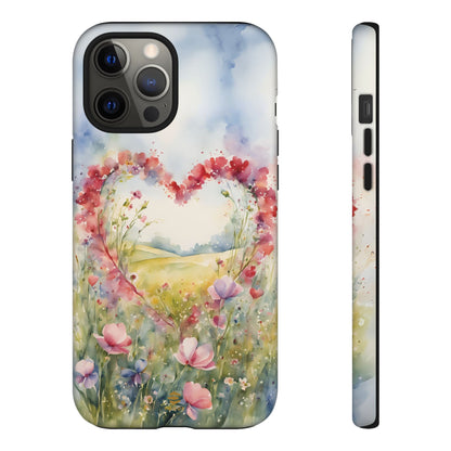 Flower heart iPhone Tough Case