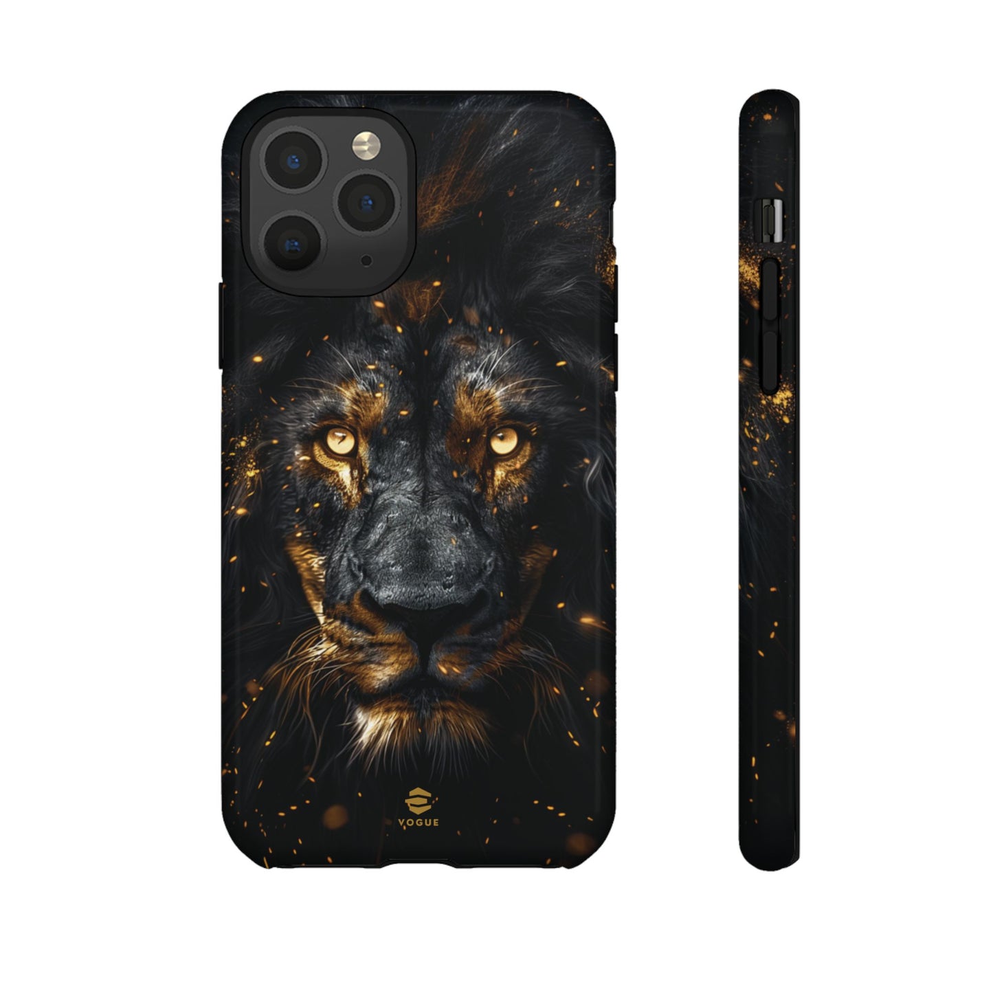 Funda para iPhone con diseño de león negro