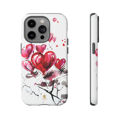 Abstract Hearts Art - iPhone Case, Love, Valentine's Day Gift for Her Protective tough Cover