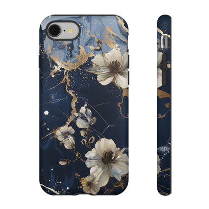 Funda para iPhone con diseño floral de mármol