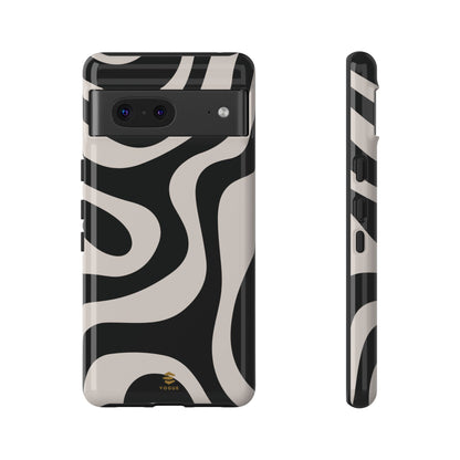 Black Swirl Google Pixel Tough Case