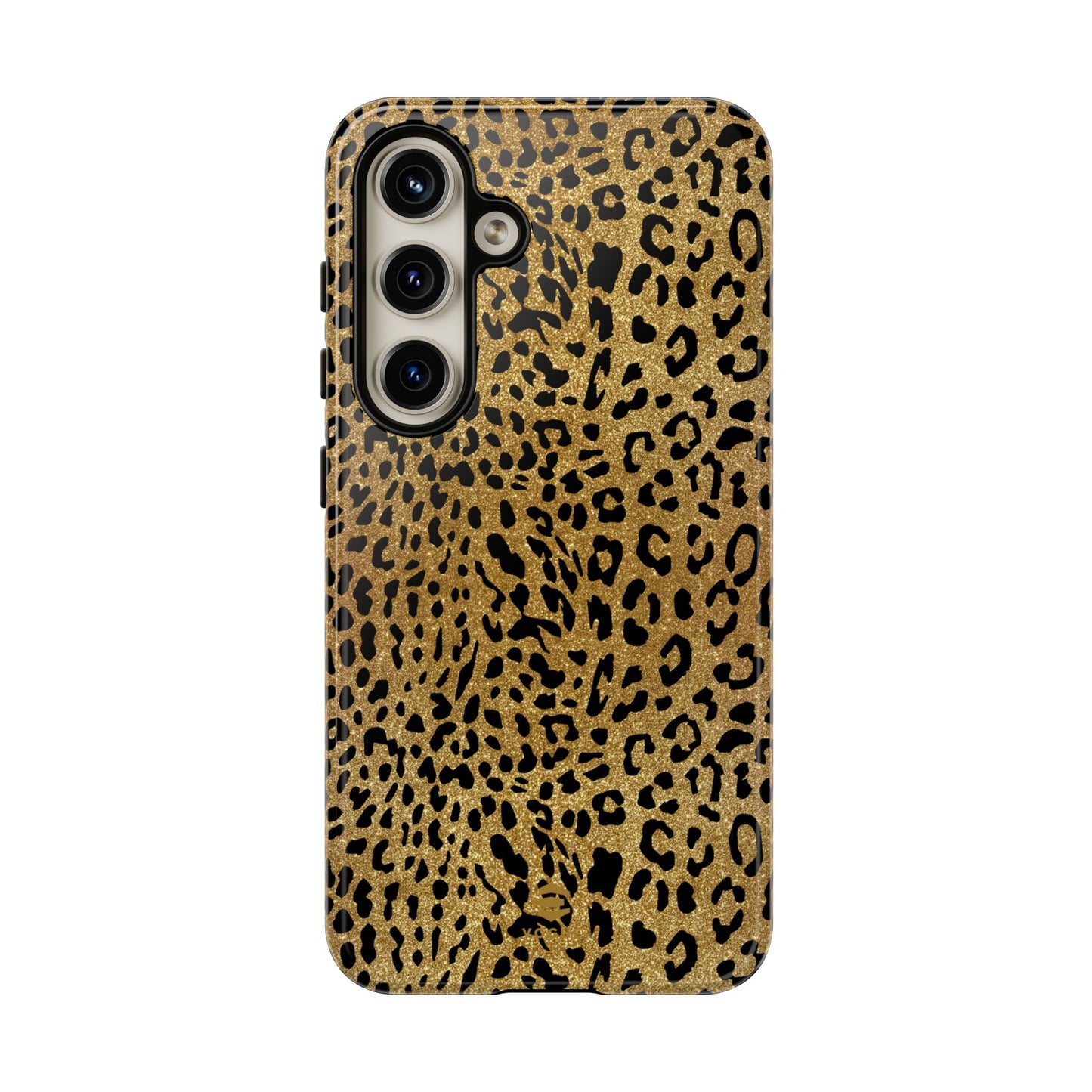 Goldene Samsung-Hülle mit Leopardenmuster