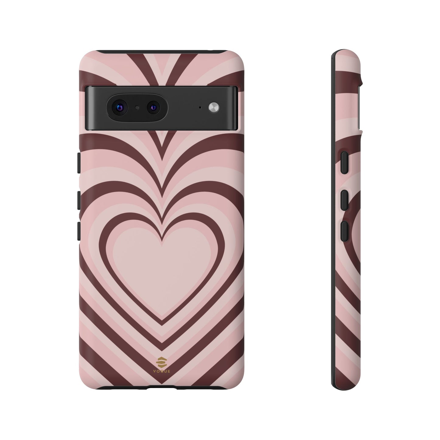 Burgundy Hearts Phone Case For Valentine's day Google pixel