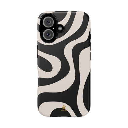 Black Swirl iPhone Tough Case