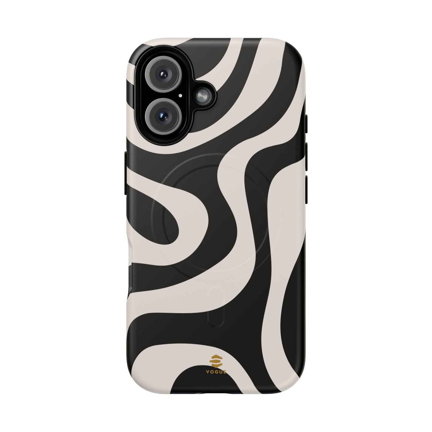 Black Swirl MagSafe iPhone Case