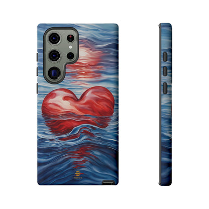 Deep devotion Red Heart Samsung Tough Case red and blue Durable protective Cover