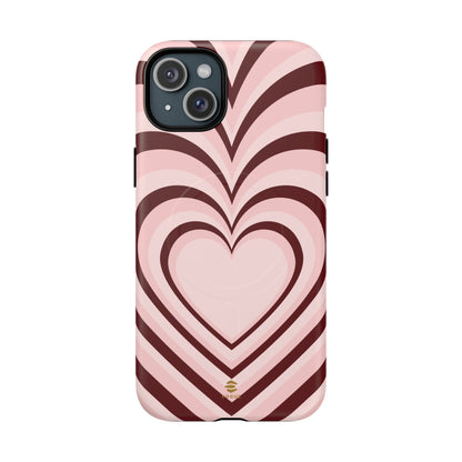 Burgundy Hearts Design - Phone Case MagSafe, Love, Valentine's Day Gift for Her