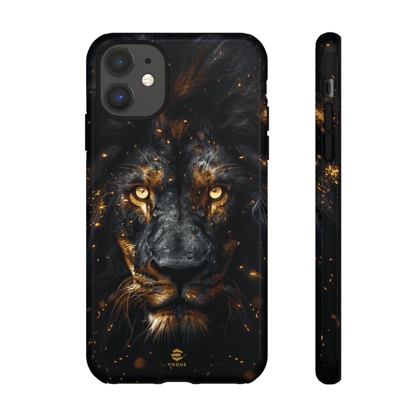 Funda para iPhone con diseño de león negro