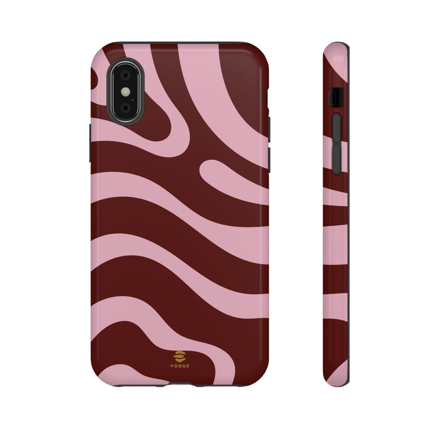 Maroon Ripple iPhone Tough Case