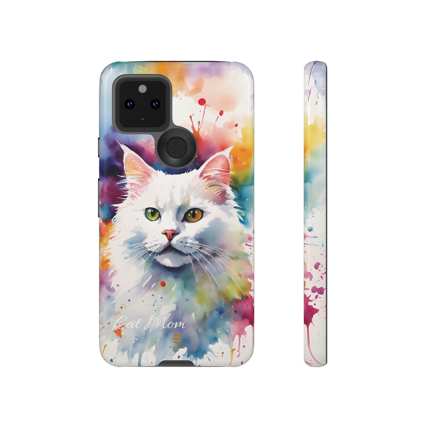 Custom White Cat Google Pixel Tough Phone Case