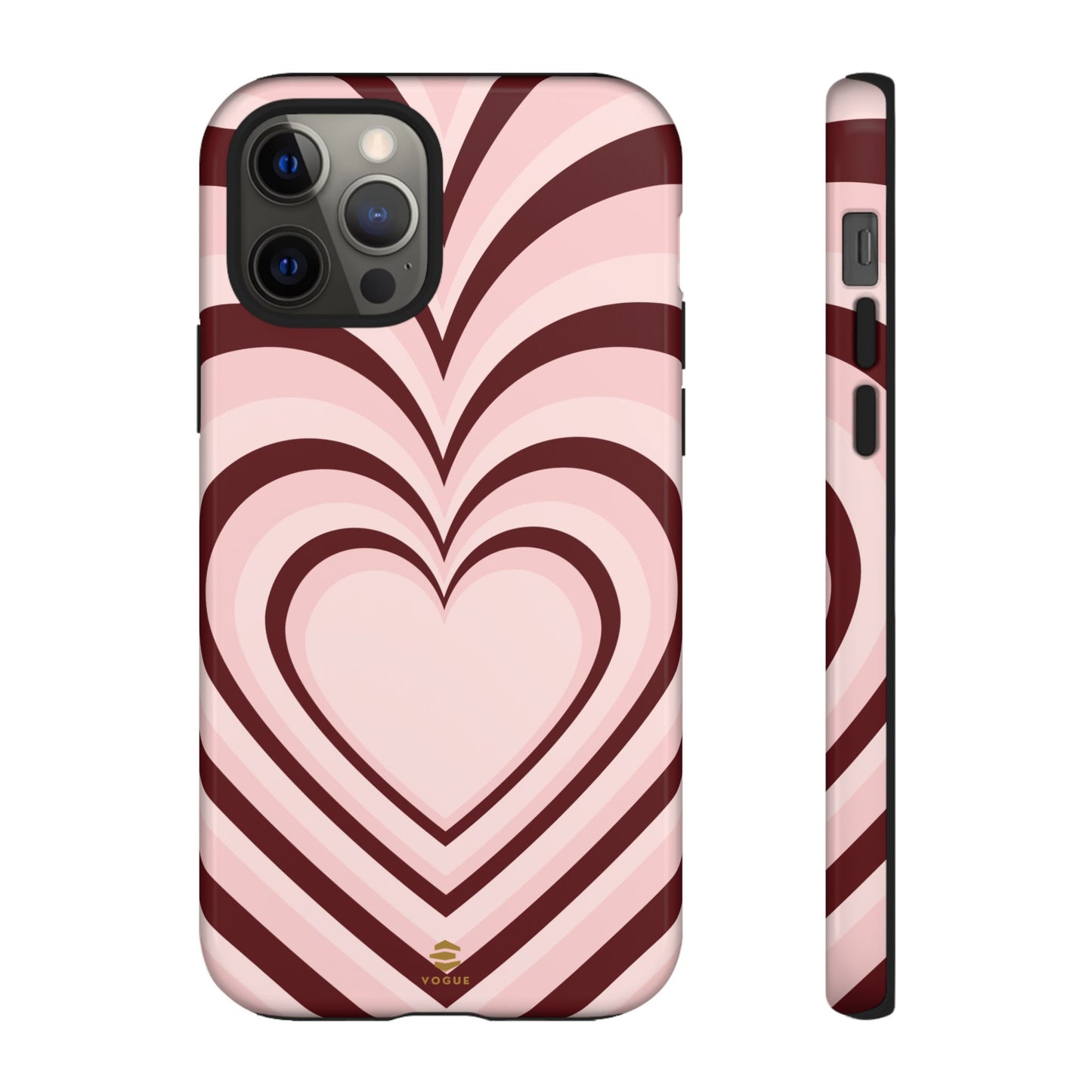 Burgundy Hearts Design - Phone Case, Love, Valentine's Day Gift for Her