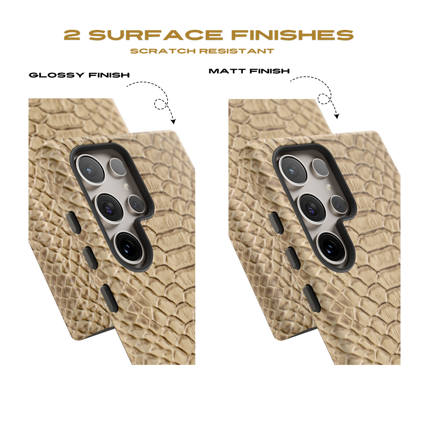 Funda Samsung con diseño de piel de serpiente