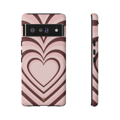 Burgundy Hearts Phone Case For Valentine's day Google pixel