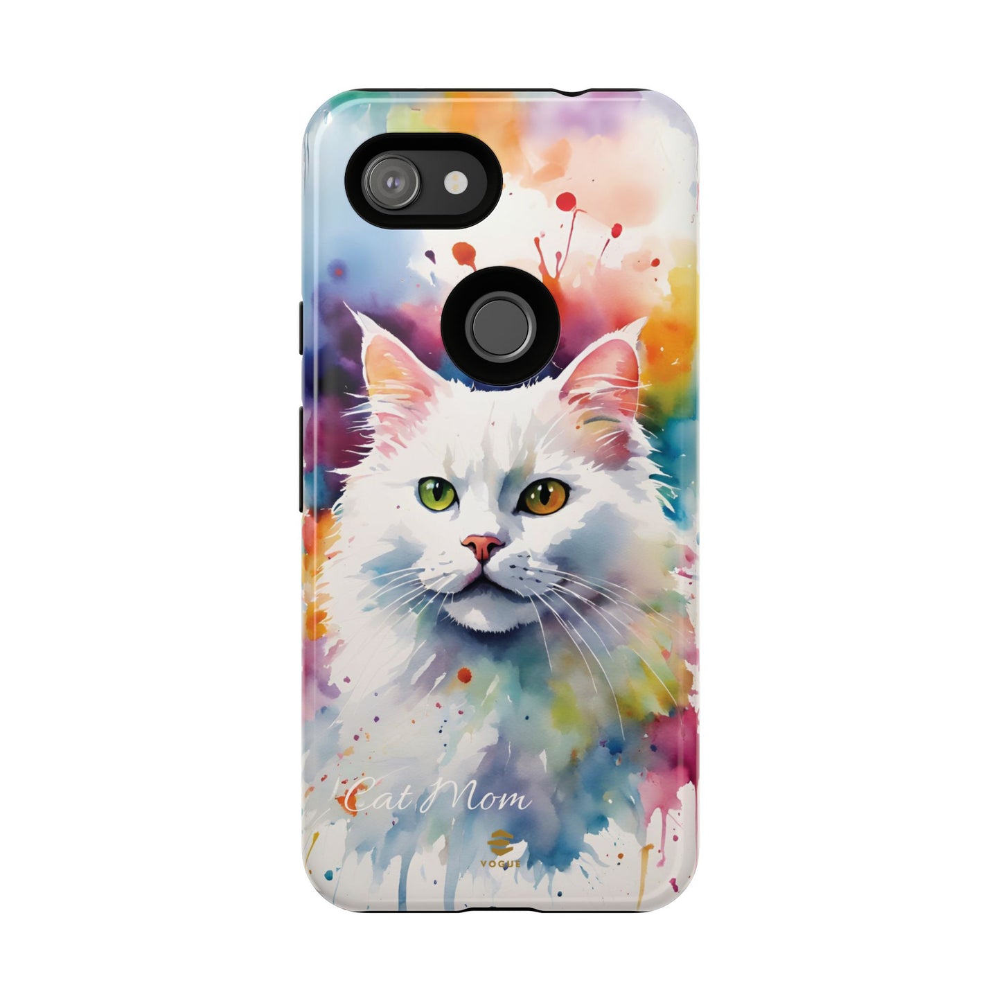 Custom White Cat Google Pixel Tough Phone Case
