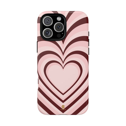 Burgundy Hearts Design - Phone Case, Love, Valentine's Day Gift for Her