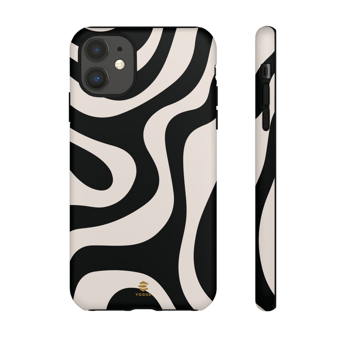 Black Swirl iPhone Tough Case