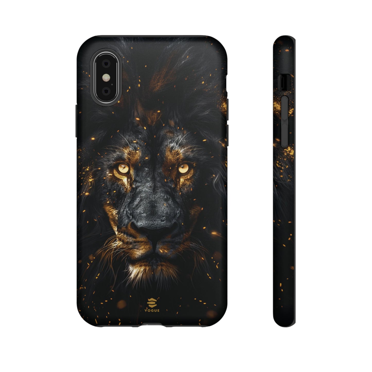 Funda para iPhone con diseño de león negro