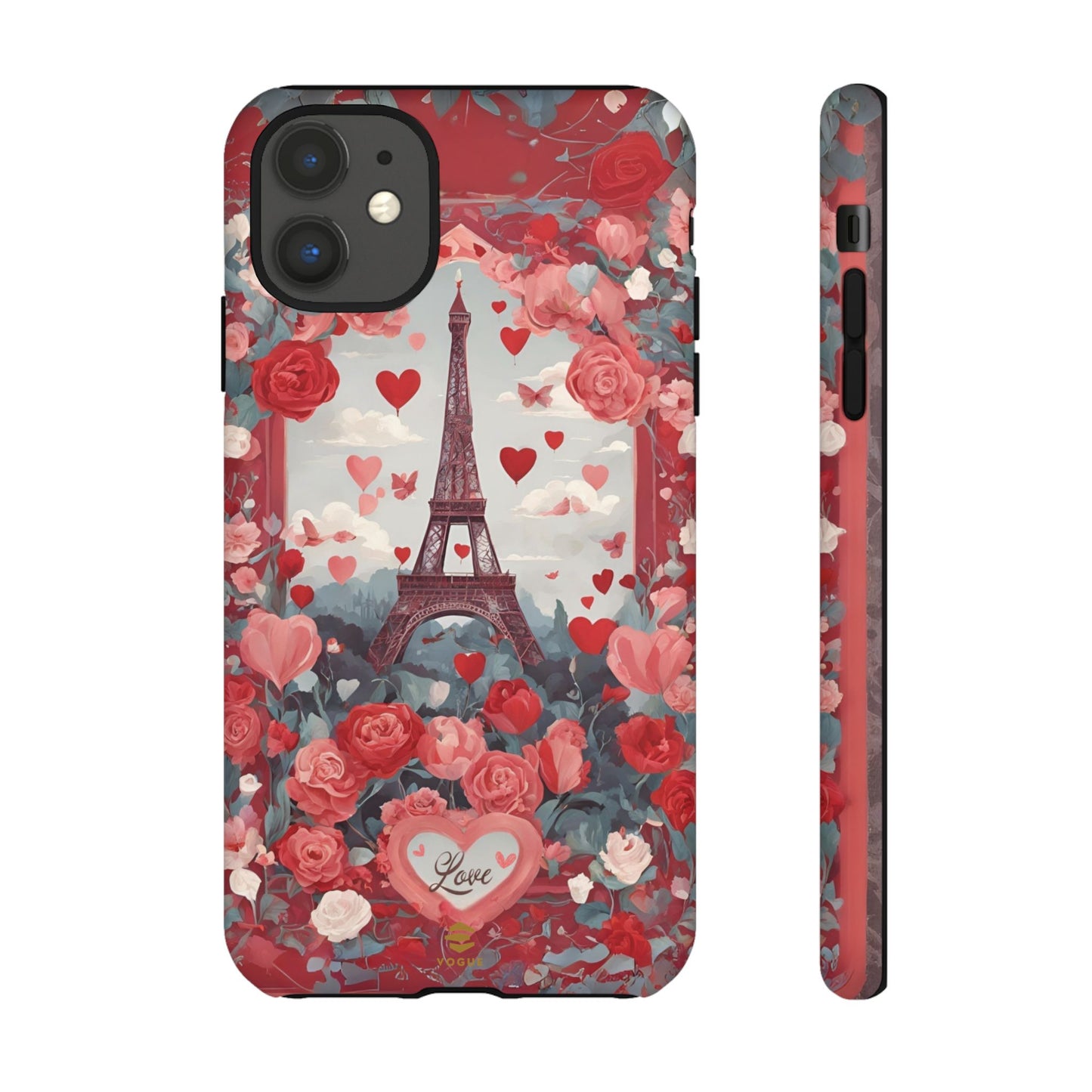 Hearts in Paris Phone Case Valentine's Day Gift for Her