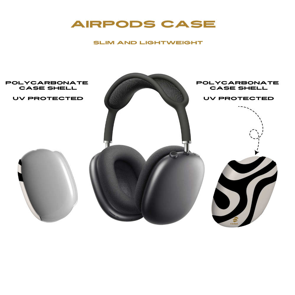 Black Swirl AirPod Max Cases