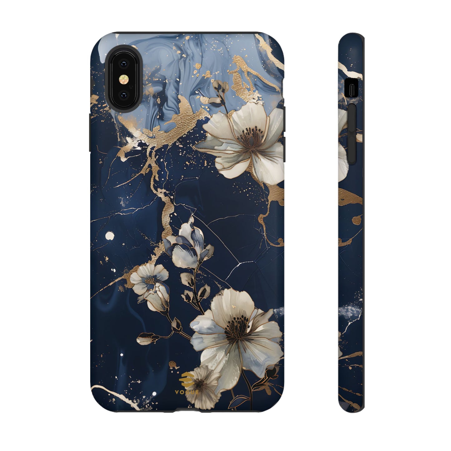 Funda para iPhone con diseño floral de mármol