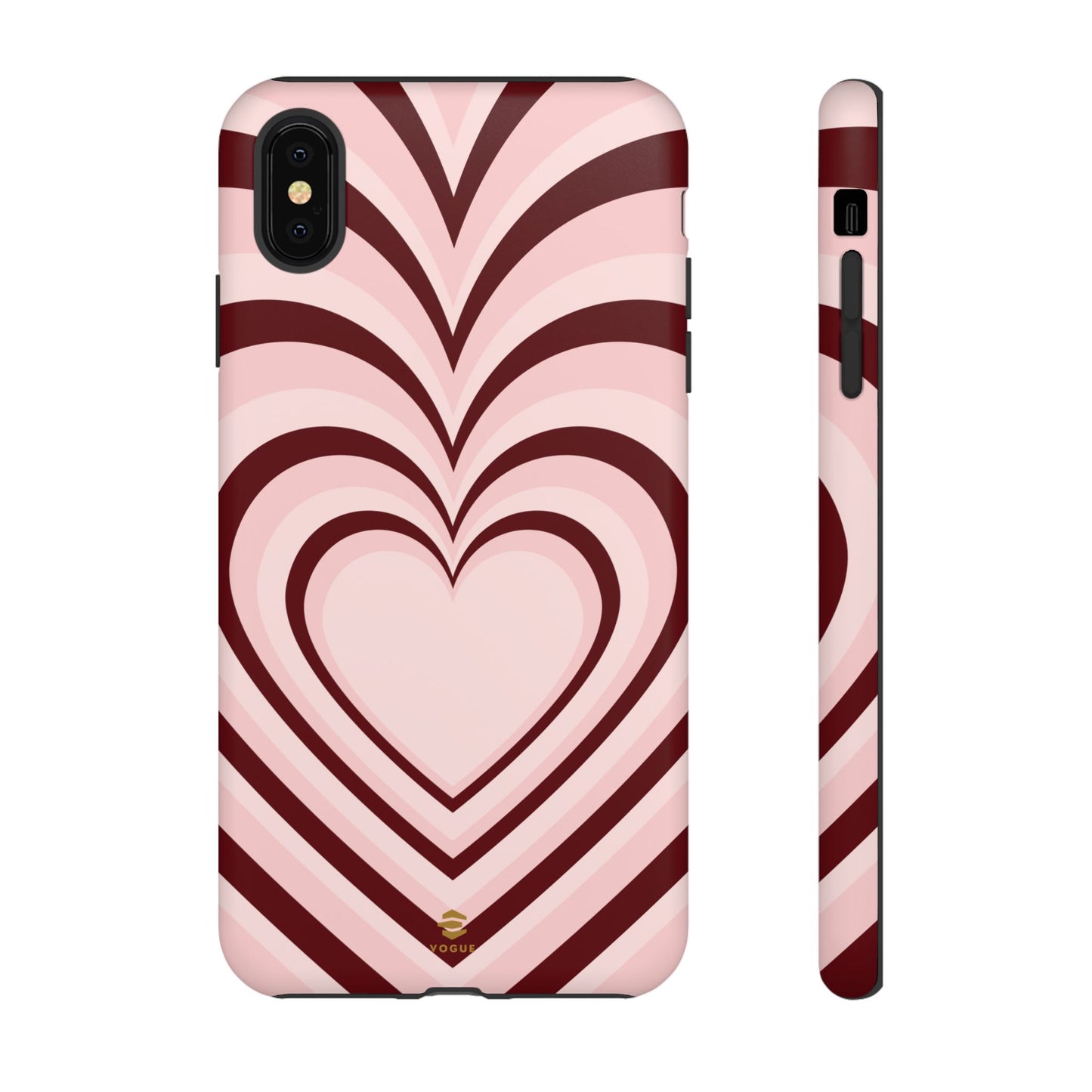 Burgundy Hearts Design - Phone Case, Love, Valentine's Day Gift for Her