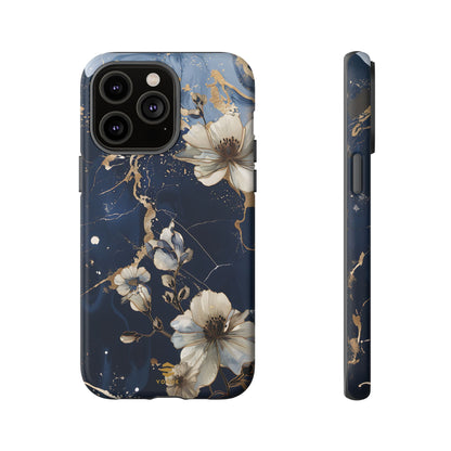 Funda para iPhone con diseño floral de mármol