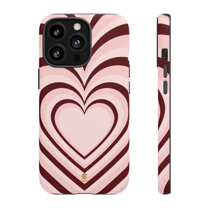 Burgundy Hearts Design - Phone Case, Love, Valentine's Day Gift for Her