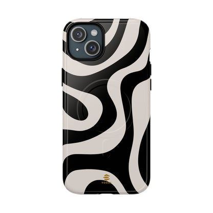 Black Swirl MagSafe iPhone Case