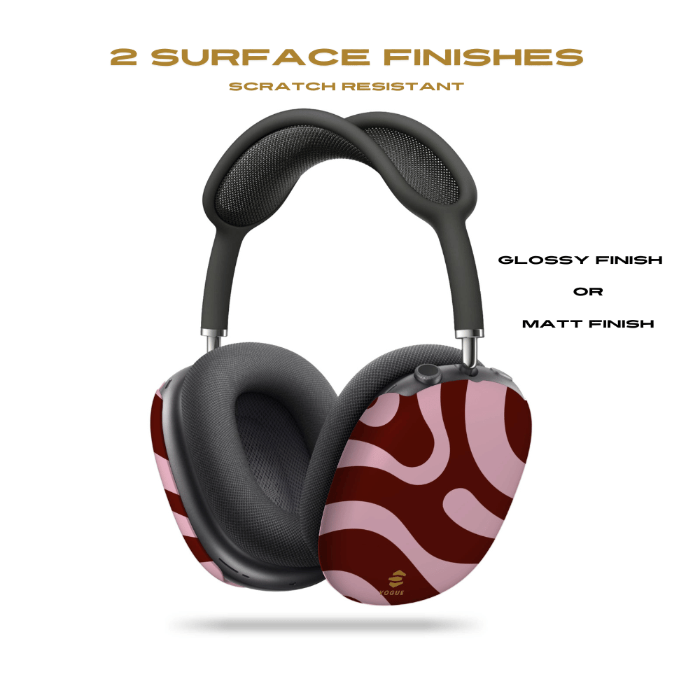 Maroon Ripple AirPod Max Cases